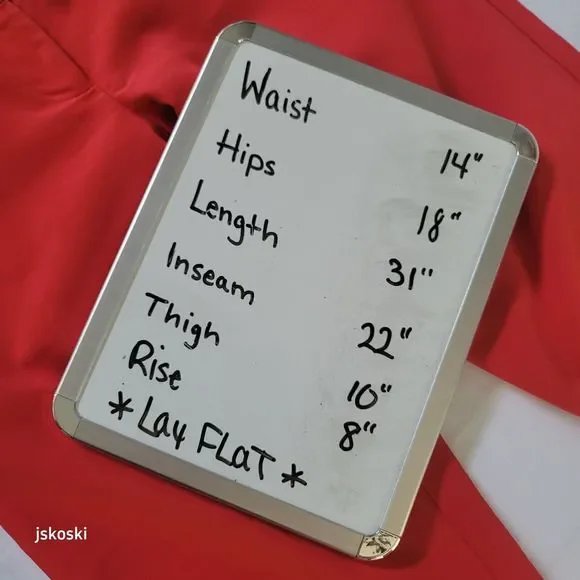 APT. 9 Essentials Coral Red Casual Cropped Capri Skimmer Pants Women's Size 6 - Picture 7 of 7